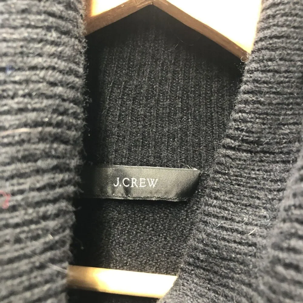 J Crew Sweater Dress Wool Zip Up Turtleneck Mini Long Sleeve Size Unknown